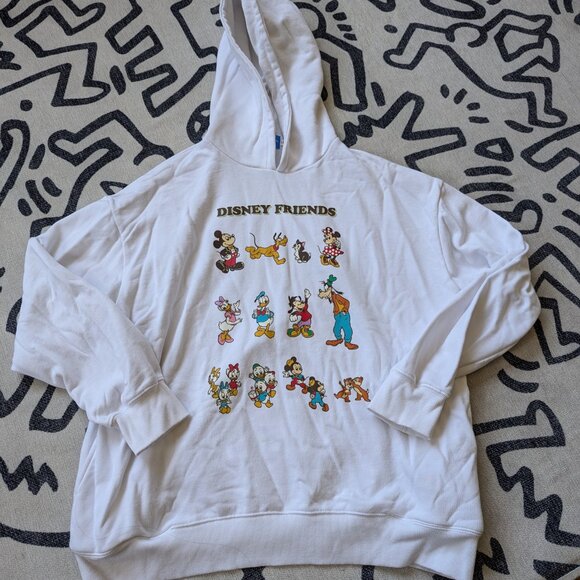Tokyo Disney Resort 2023 Hoodie Disney Friends White Size LL - Picture 3 of 10